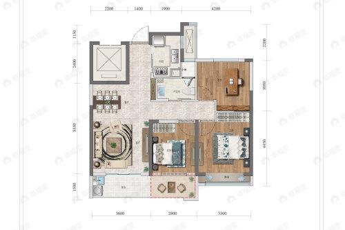 绿城诚园3室2厅1卫户型图