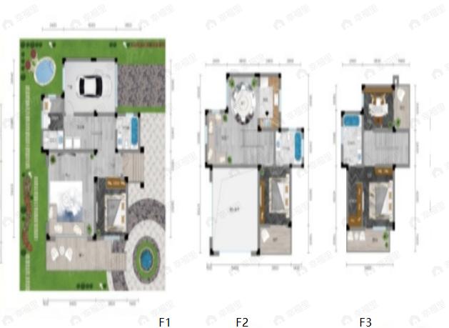 4室2厅4卫建面245平户型图