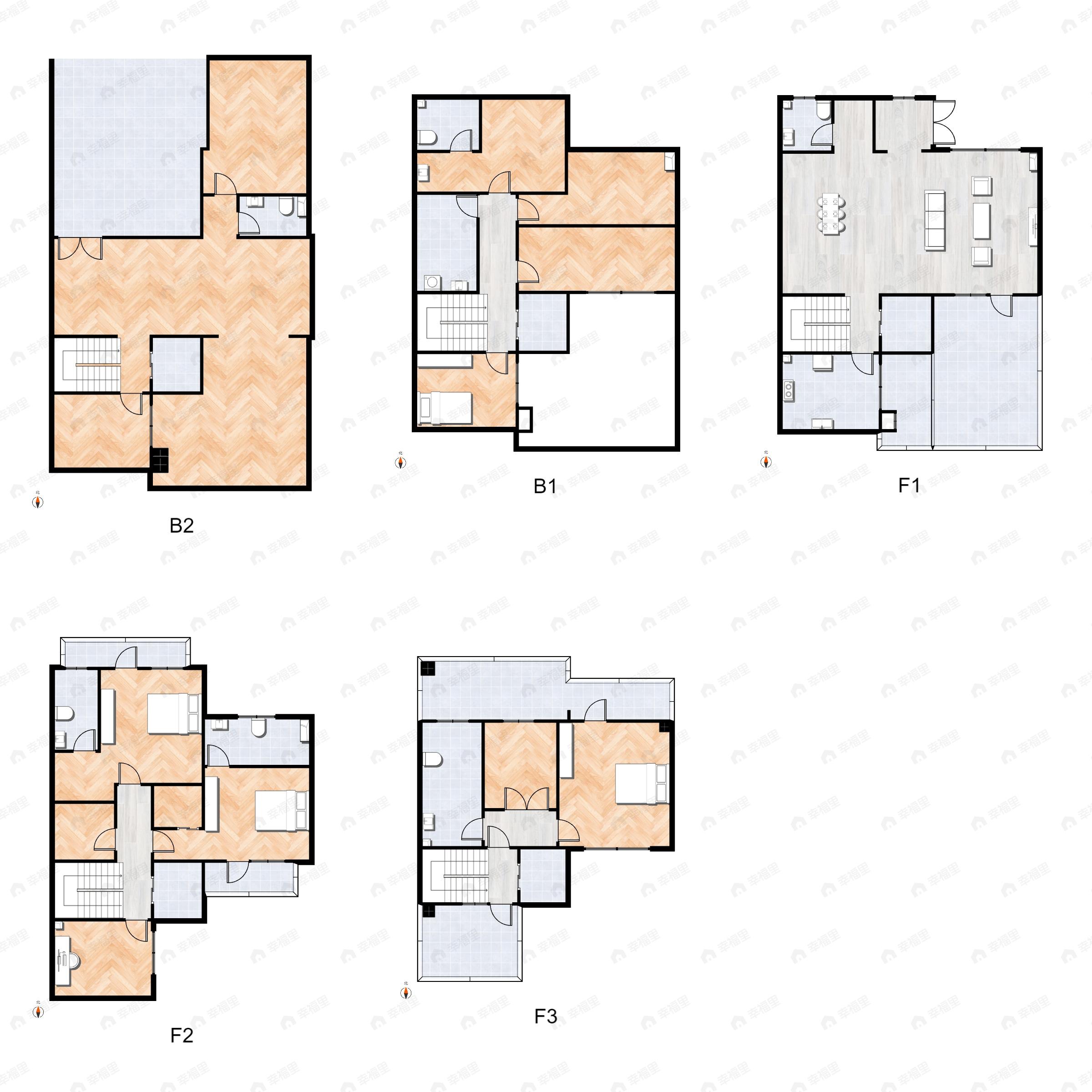 4室2厅6卫建面280平户型图