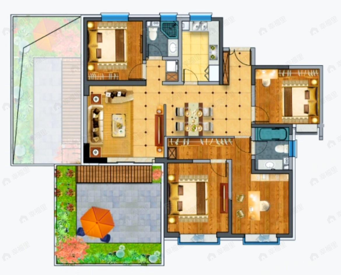 城乡居壹号苑4室2厅2卫户型图