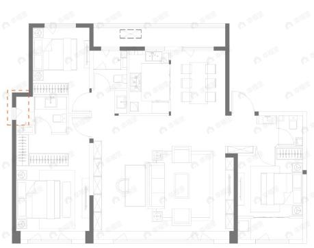 中粮奥体壹号3室2厅3卫户型图