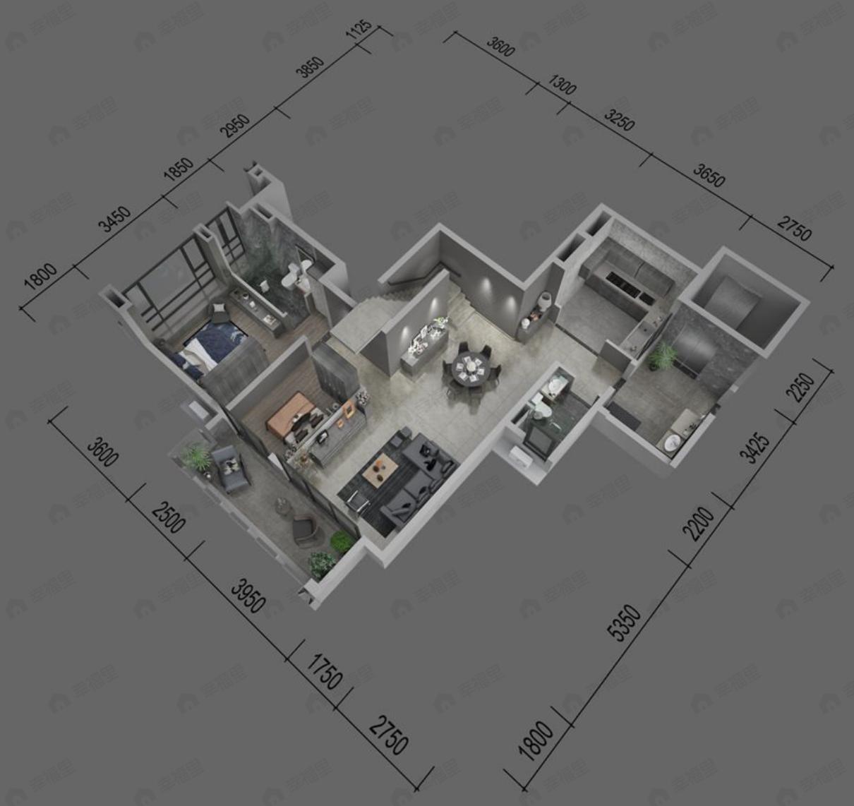 保利和光晨樾4室2厅2卫户型图