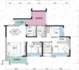 4室2厅2卫建面106平南户型图