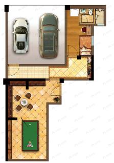 4室4厅4卫建面240m²南户型图