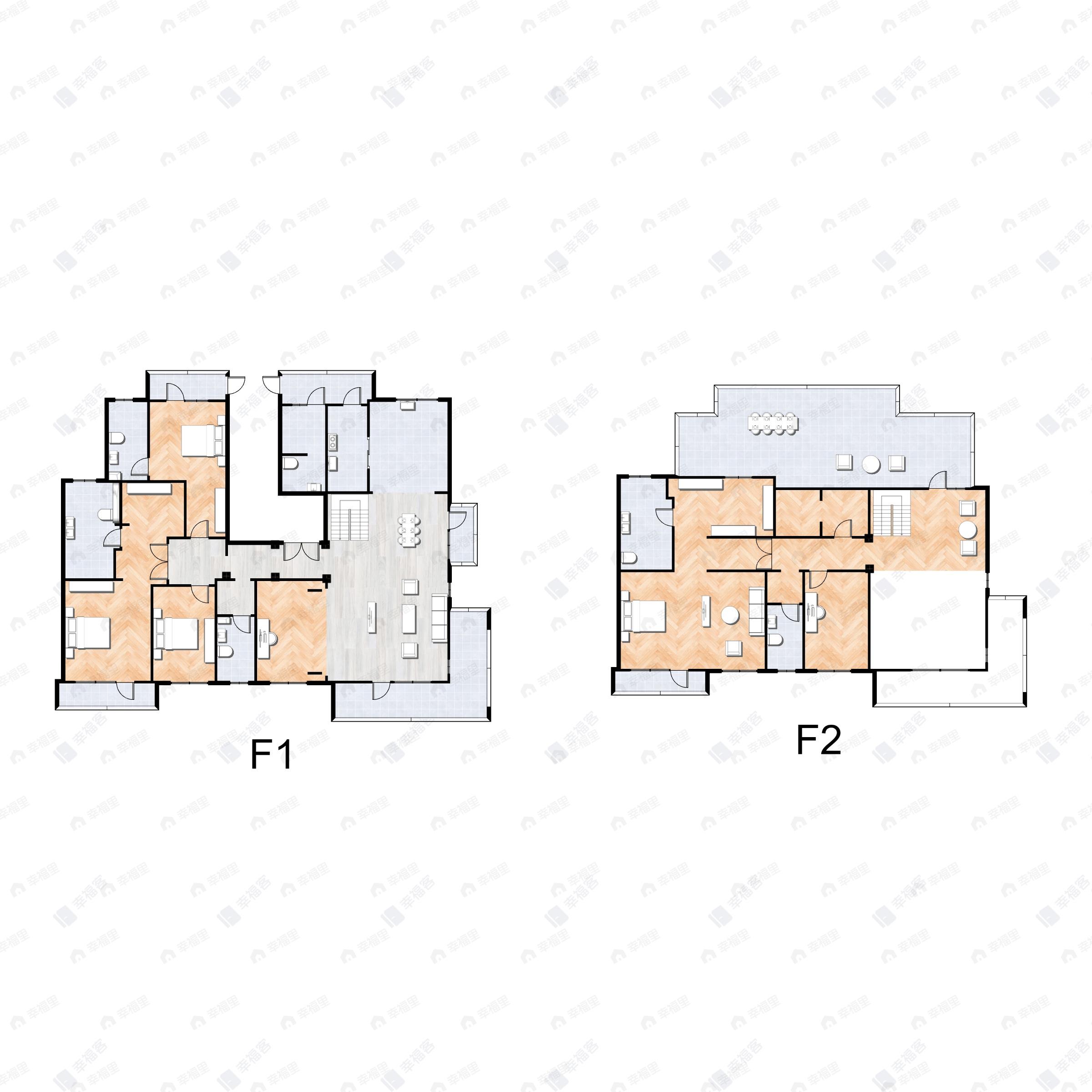 6室3厅5卫建面437平北|南户型图