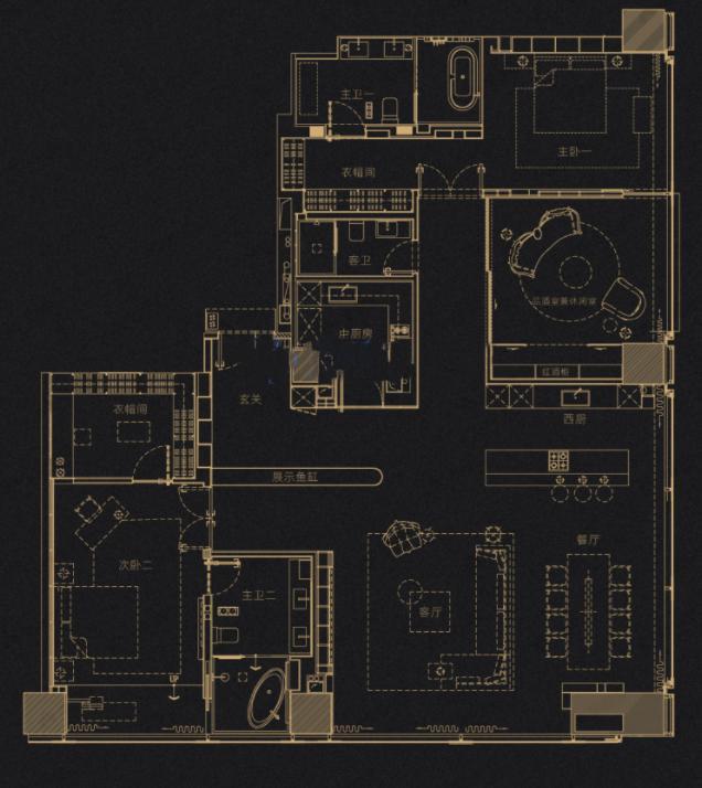 赛里斯壹号3室2厅3卫户型图