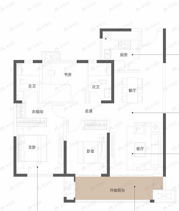 长沙建发·有山3室2厅2卫户型图