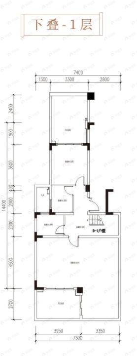 6室3厅6卫建面226平户型图