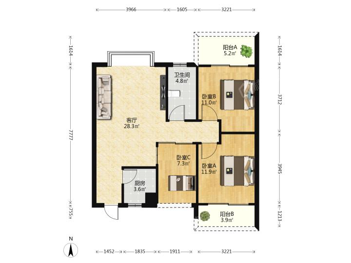 整租·万泉城(一区)