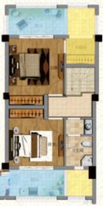 青霞山水卡伦德拉小镇2室2厅2卫户型图