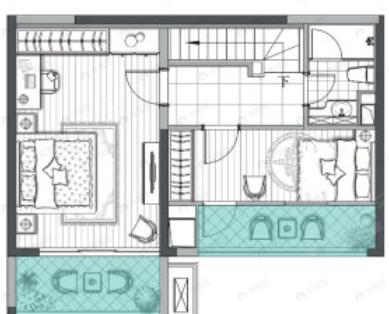 华侨城御龙山3室2厅2卫户型图