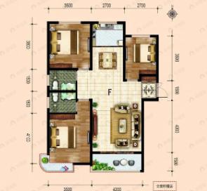 3室2厅2卫建面125平户型图