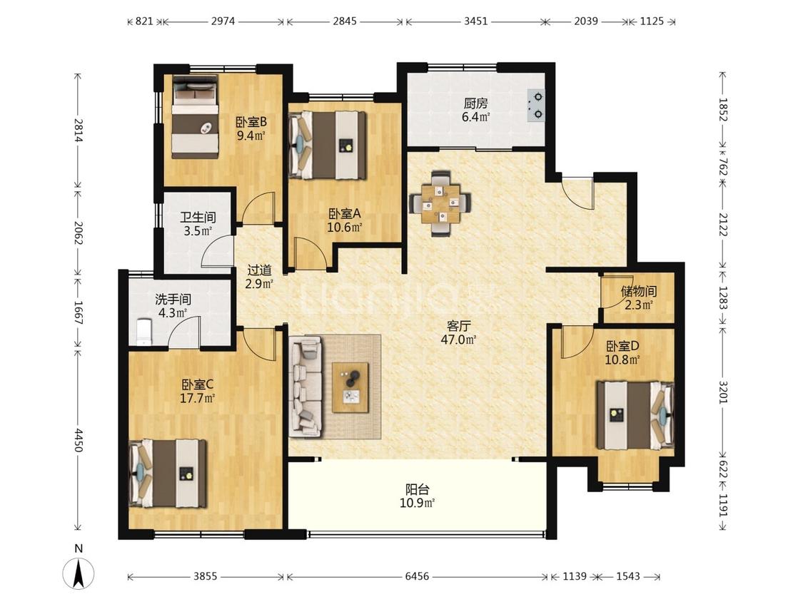 整租·龙湖天钜