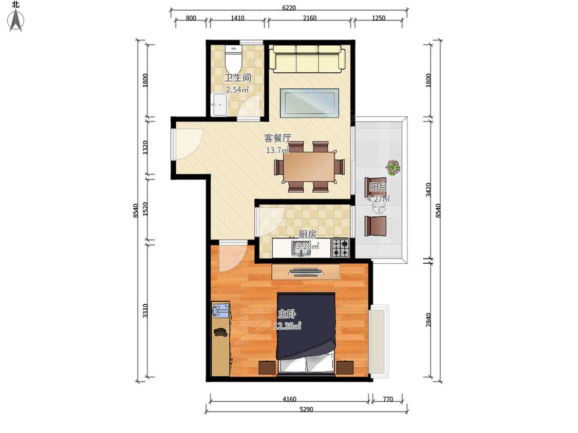 整租·彩天名苑