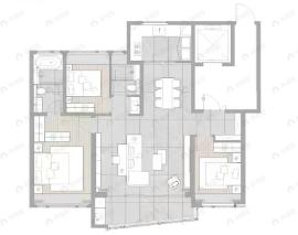 保利天珺3室2厅2卫户型图