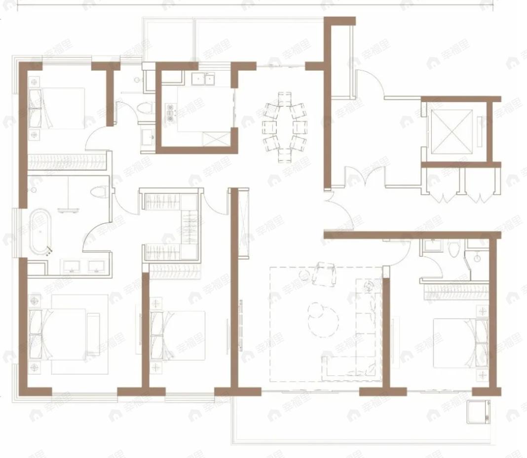 荣民捌号4室2厅3卫户型图