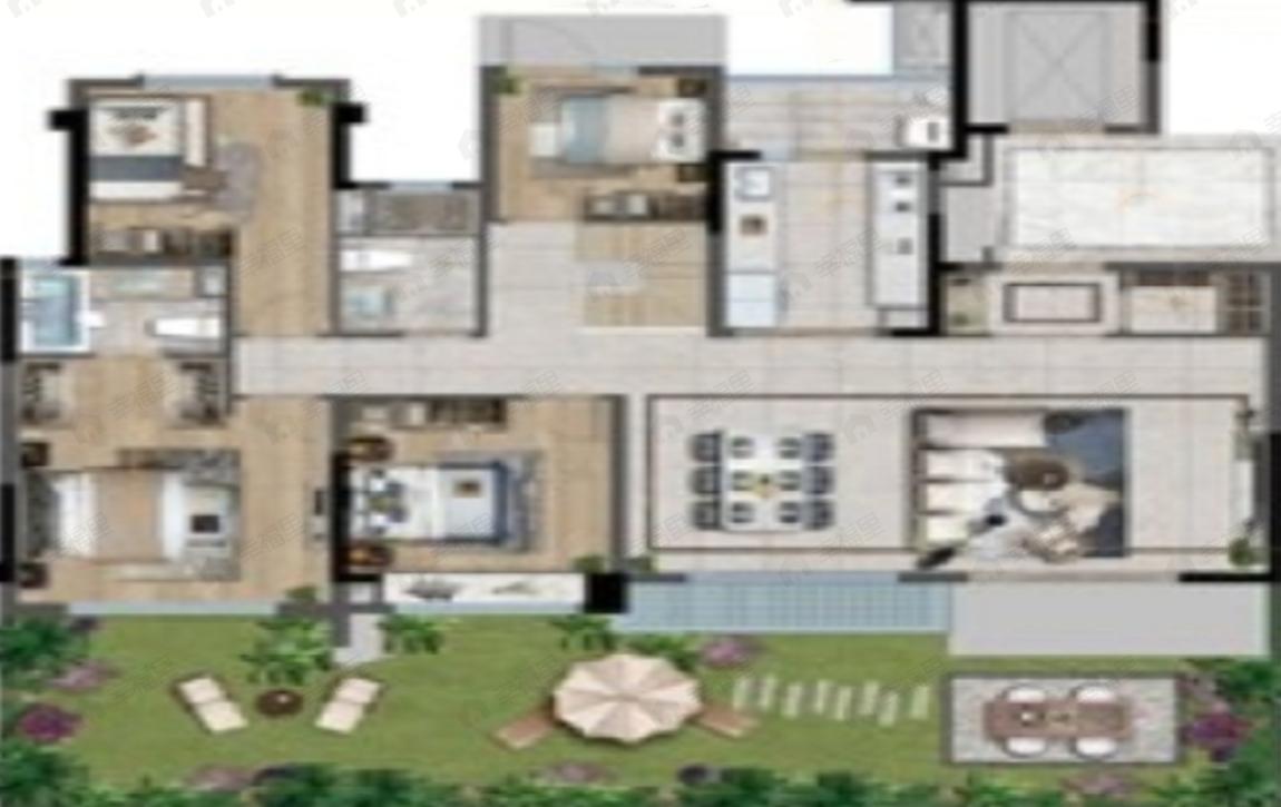 4室2厅2卫建面146平户型图