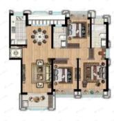 洋江唐顿公馆3室2厅2卫户型图