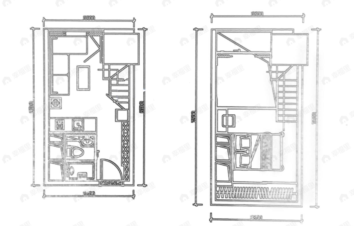 万彩城1室1厅1卫户型图