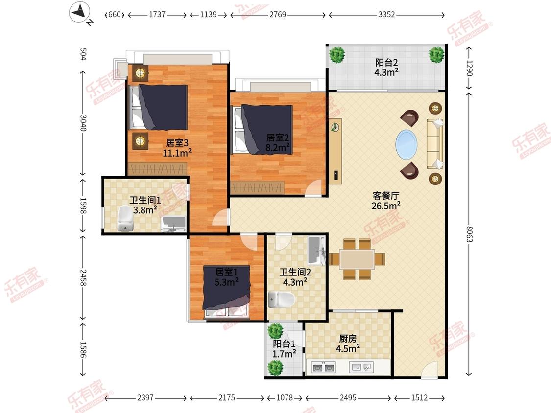 整租·颐安都会中央(三期)