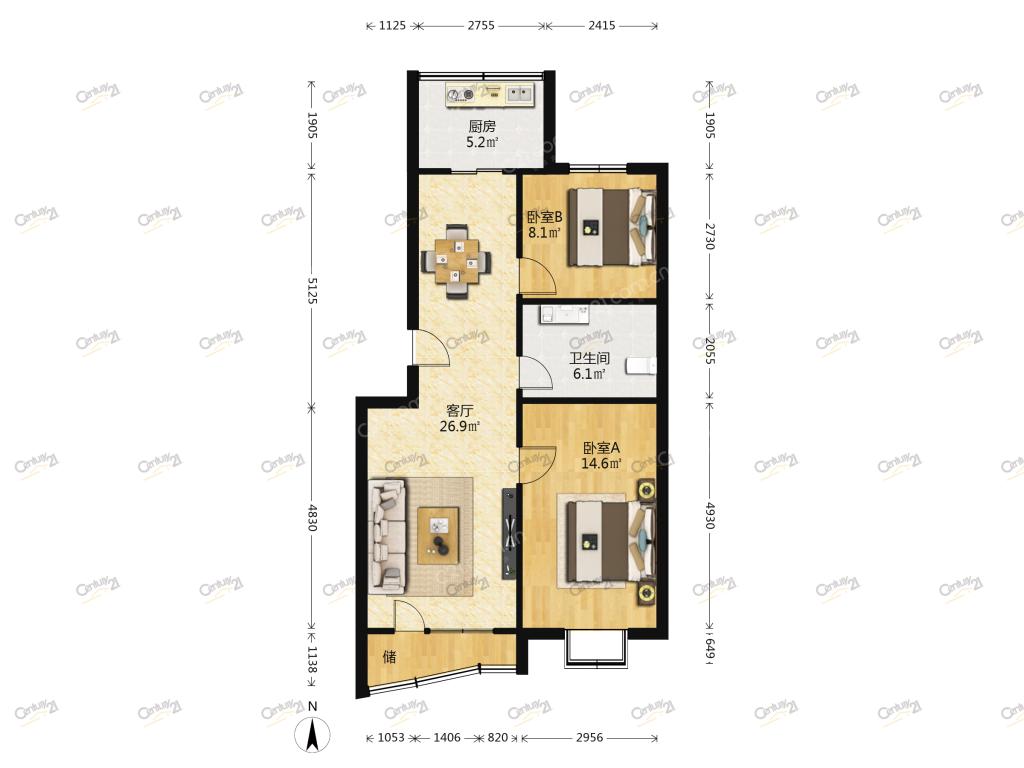 整租·优诗美地(二期)