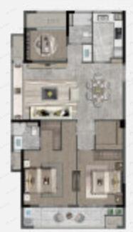 蓝城春风和院3室2厅2卫户型图