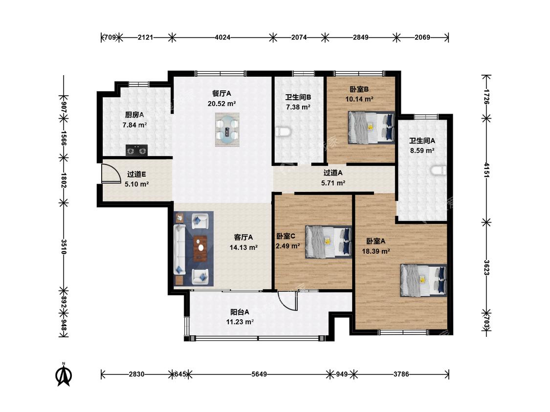 整租·九龙仓时代上城(风华里)