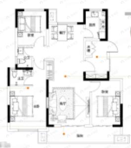 泰和悦府3室2厅2卫户型图