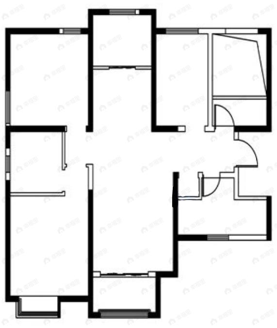 鑫苑大都汇1室1厅户型图