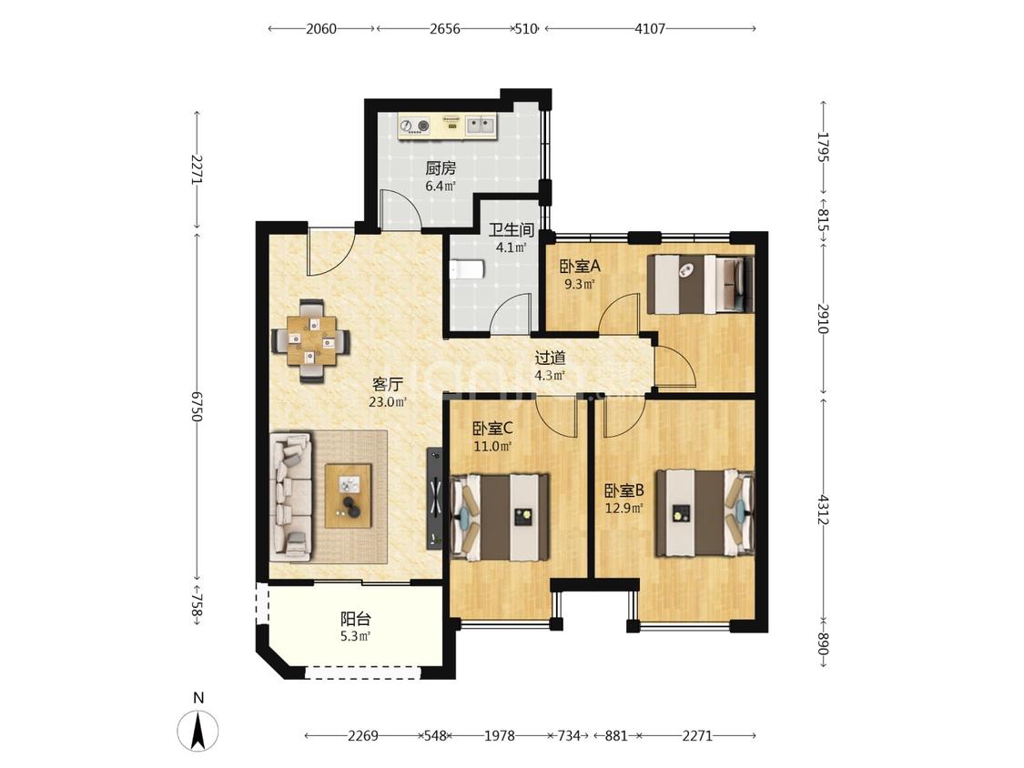 整租·龙湖水晶郦城