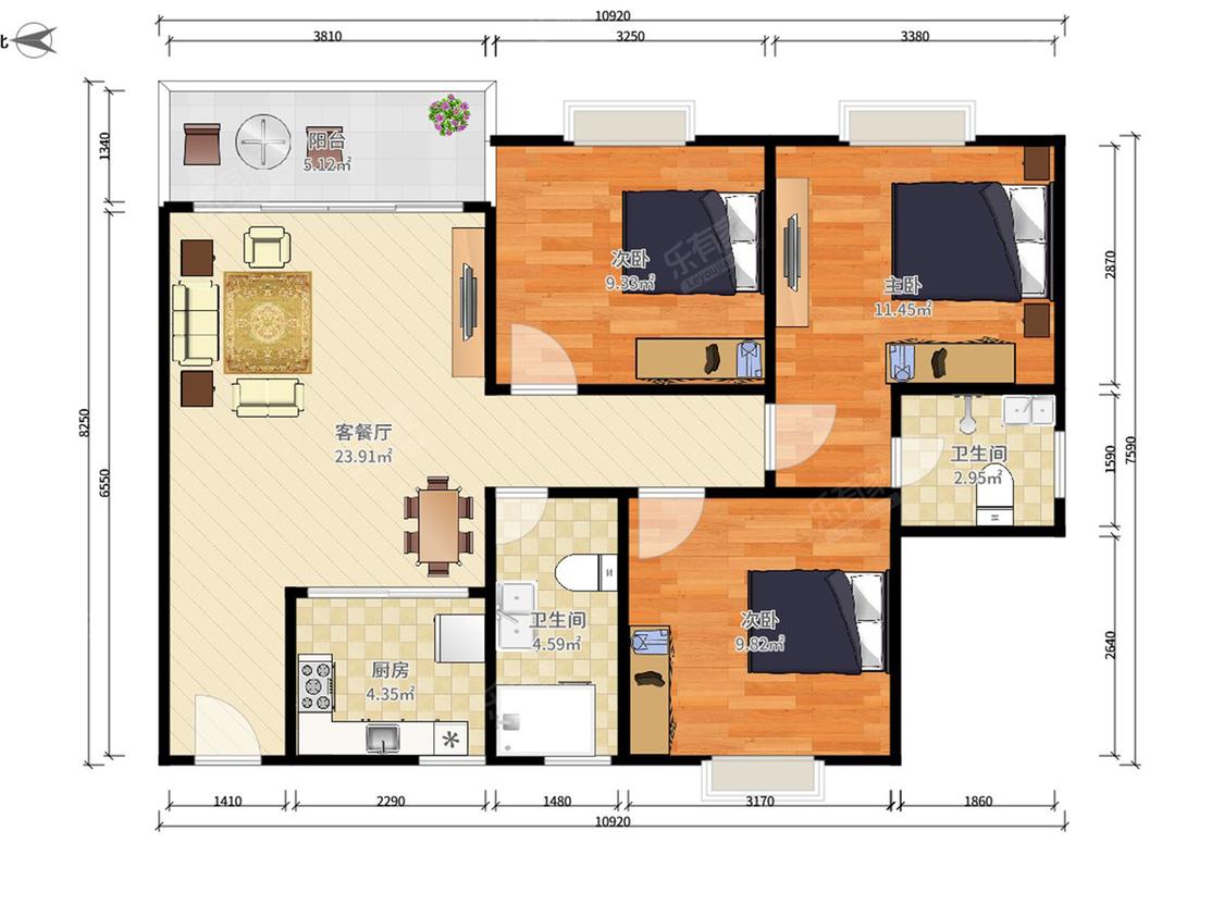 整租·保利中央公园(一期中景)