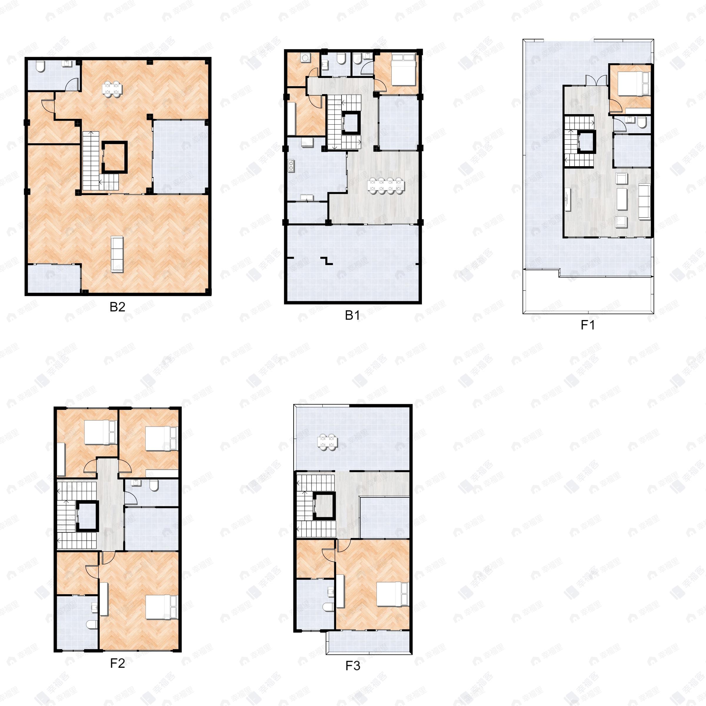 5室2厅4卫建面310平户型图