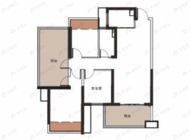 盛邦香颂·品园4室2厅2卫户型图