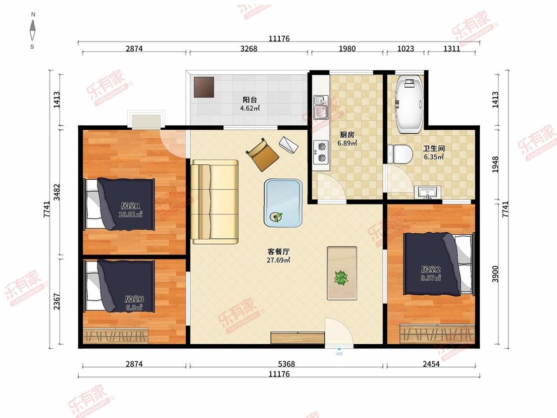整租·银泉花园(E区)