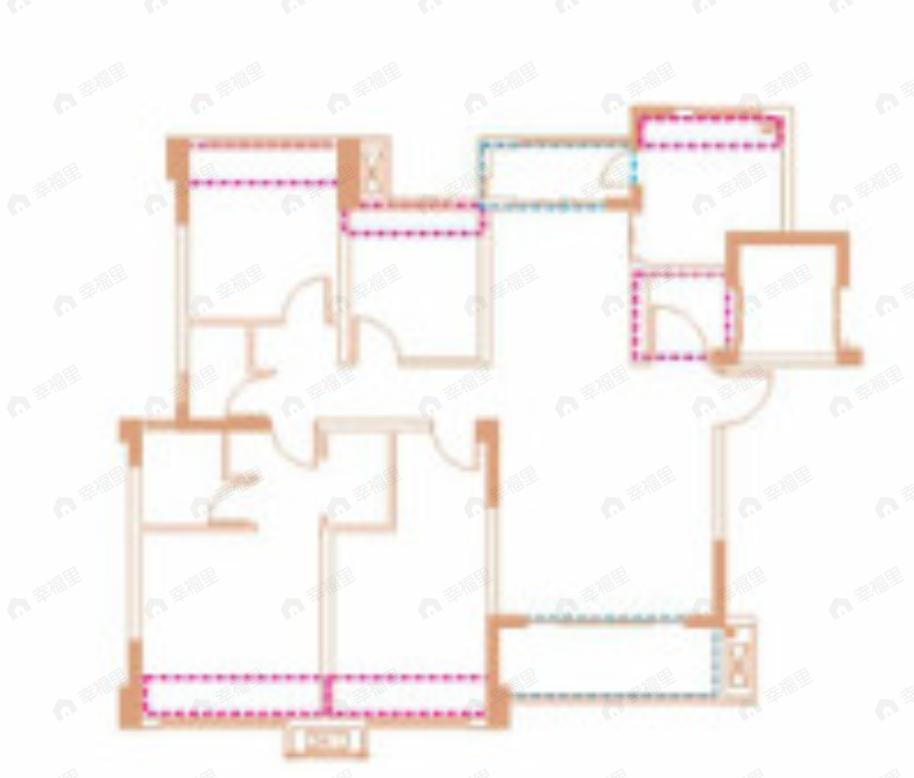 和裕晶河湾4室2厅2卫户型图