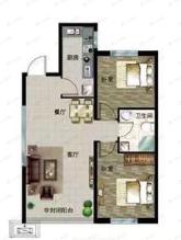 华沃滨河湾2室2厅1卫户型图