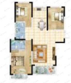 3室2厅2卫建面133平户型图