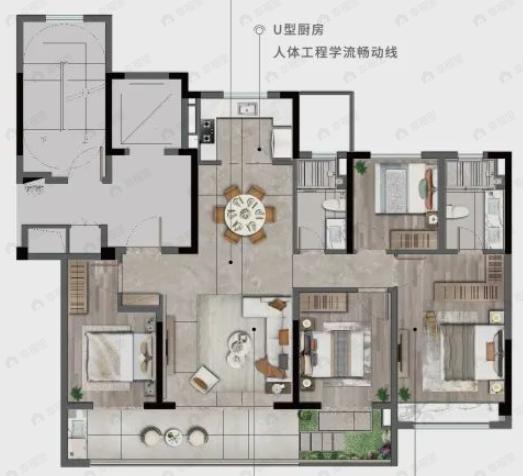 未来城市幸福里4室2厅2卫户型图
