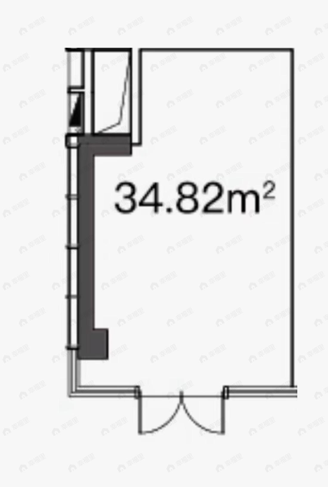 1室建面34平户型图