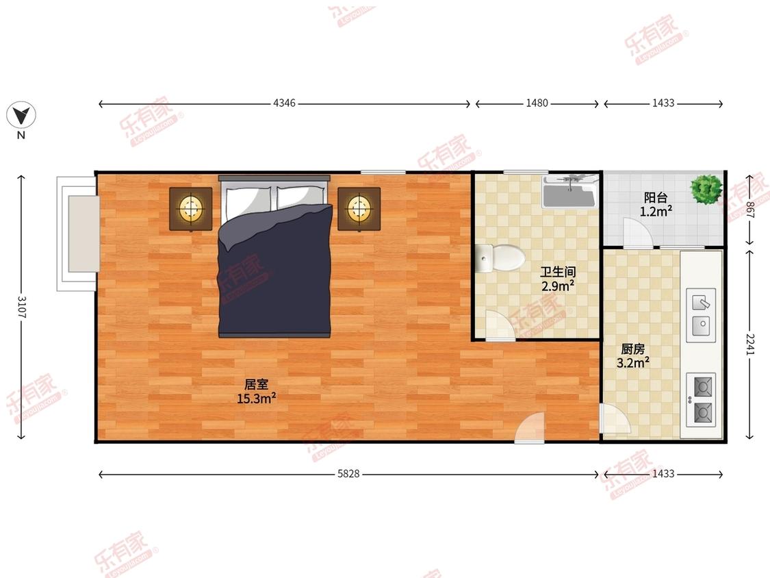 整租·彩天名苑
