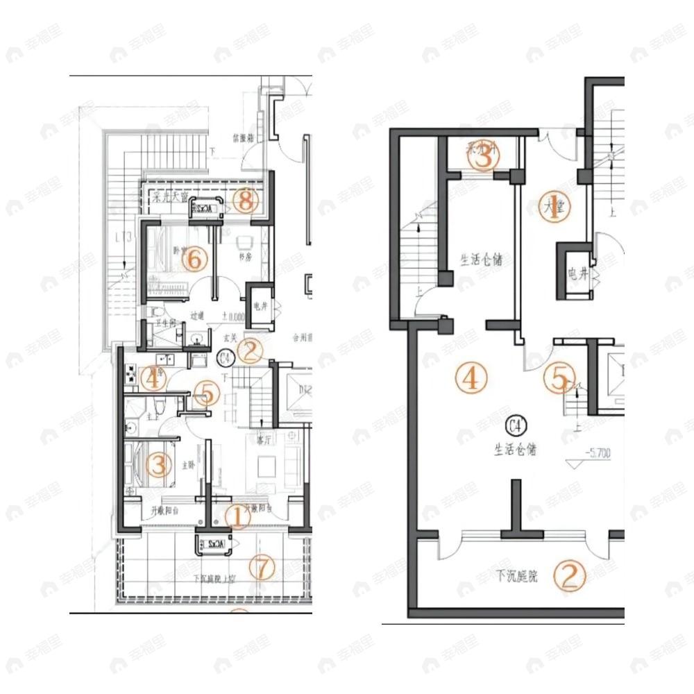 公园十七区3室1厅2卫户型图