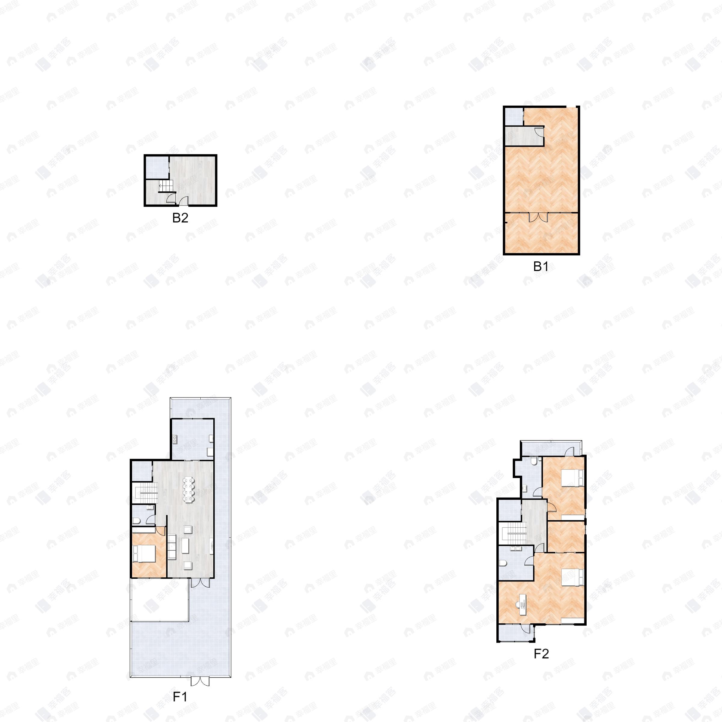 3室2厅3卫建面305m²北|南户型图