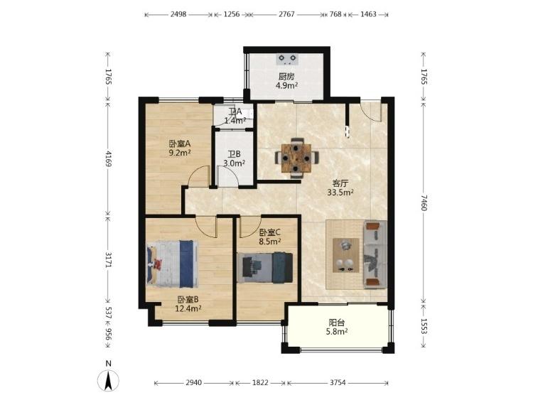 整租·建发碧湖双玺