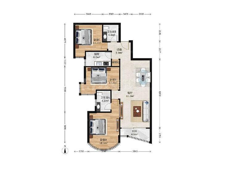 整租·珠江骏景(中区)