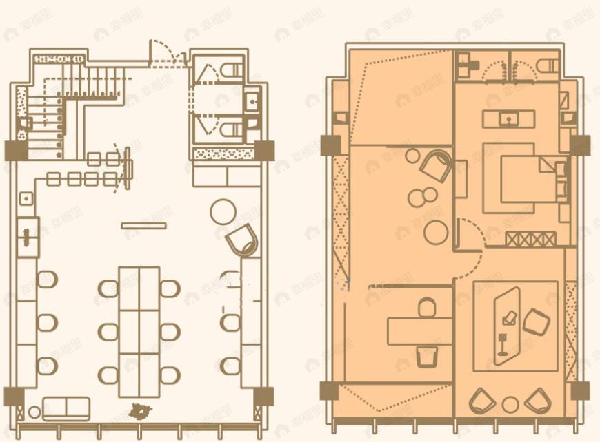2室2厅3卫建面117平南户型图