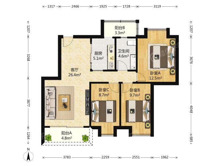 整租·新时速嘉园