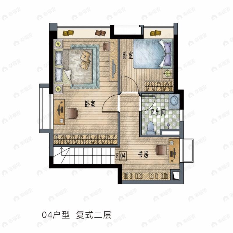 保利半岛3室2厅2卫户型图