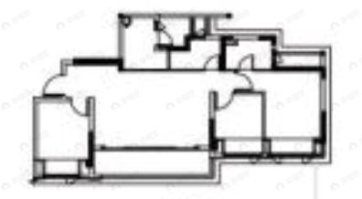 3室2厅2卫建面100m²西南户型图