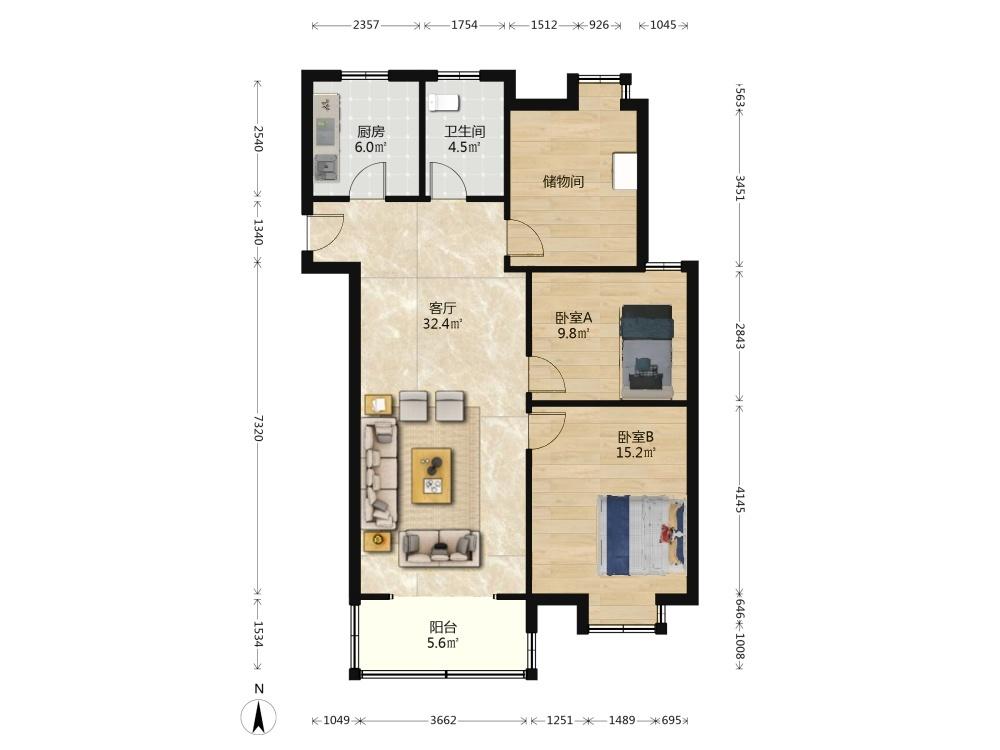 整租·盛江花苑(海棠园)