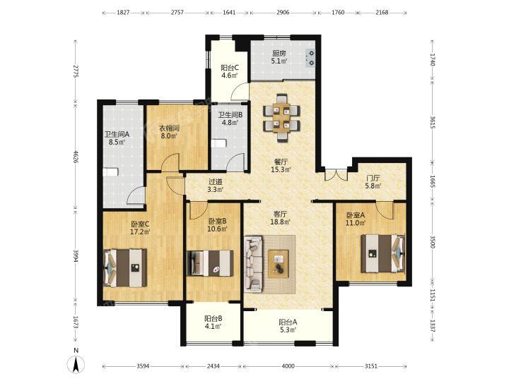 整租·天地源丹轩梓园